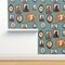 Chickens,farm animals,Portraits,family,farmhouse,vintage inspired,rooster Custom Removable Wallpaper by Spoonflower Peel & Stick Wallpaper 2FT Wide
